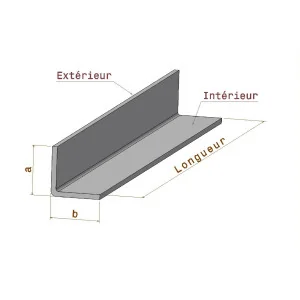 Pliage en L (Cornière) Tôle en aluminium anodisé (AS) champagne or n°2