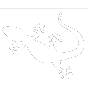 Salamandre en découpe de Tôle aluminium brut