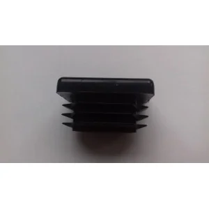 lot de 4 Embouts carrés à ailettes - 20 x 20 mm  plastique noir