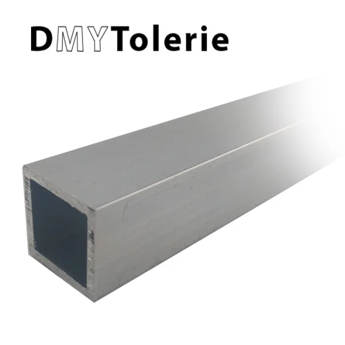 Tube carré aluminium 20 x 20 x 2 mm - Longueur 1 mètre - Découpe sur mesure offerte