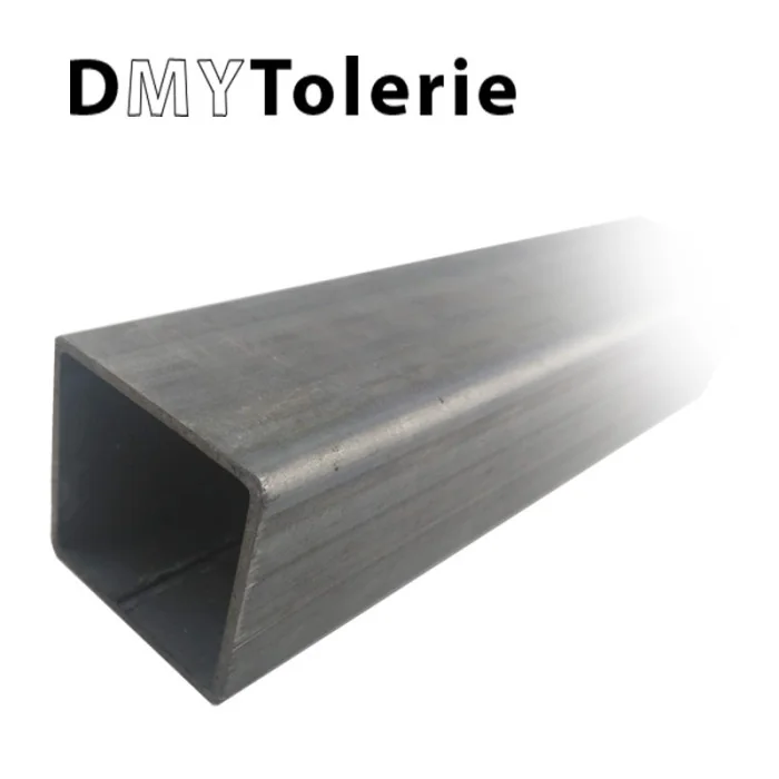 Tube carré acier sendzimir (Nom commum : Galva)  80 x 80 x 2 mm - Longueur 2 mètres
