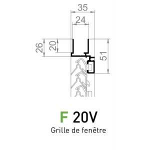 Grille de Ventilation en Aluminium laqué avec moustiquaire - 500 x 500
