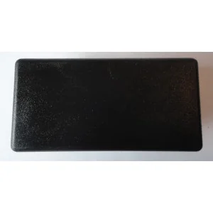 Lot de 4 embouts rectangulaires à ailettes 30 x 20 plastique noir
