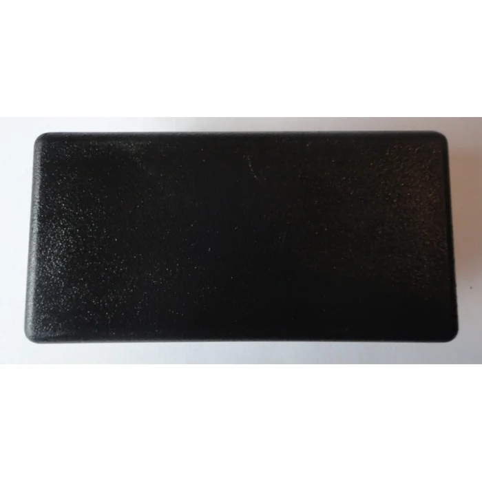 Lot de 4 embouts rectangulaires à ailettes 30 x 20 plastique noir