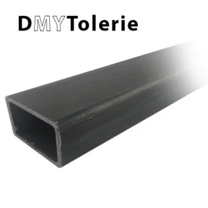 Tube rectangulaire acier 50 x 30 x 2 mm - Longueur 1 mètre  - Découpe sur mesure offerte