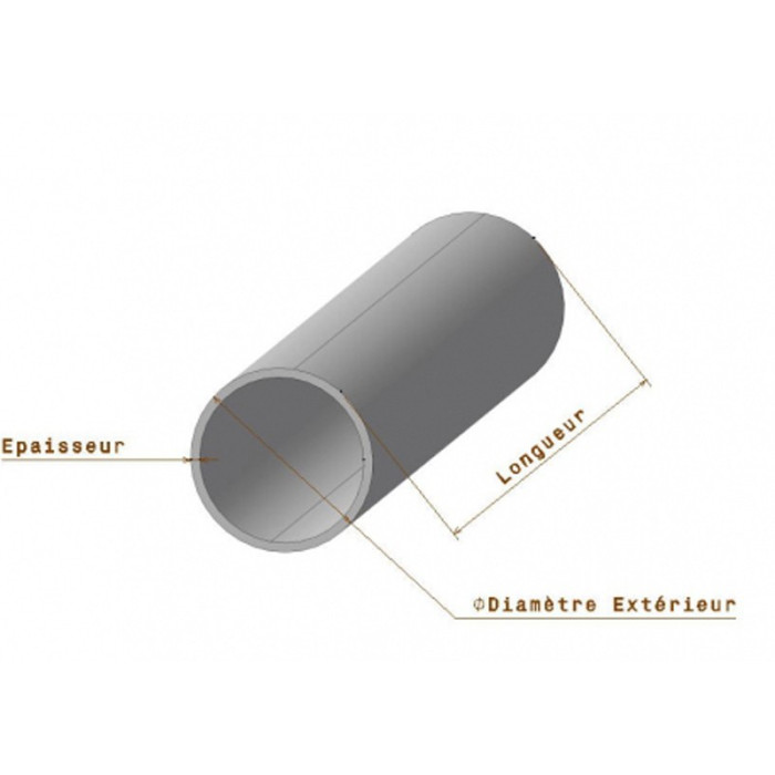 Lot De 2 Tubes En Aluminium 6063 – 14 Mm Extérieur, 10 Mm Intérieur, Longueur 200 Mm, Pour Projets DIY