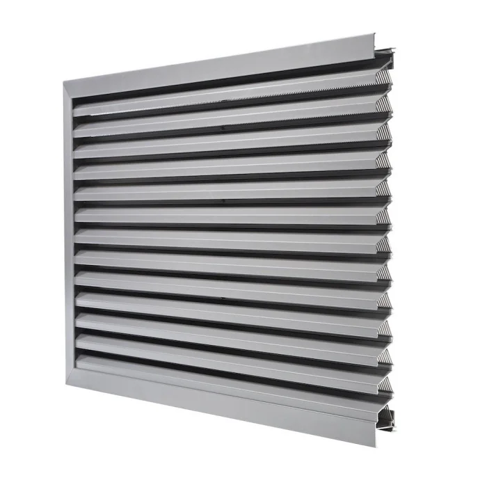 Grille de Ventilation en Aluminium Brut PAS 30Z avec protection contre insectes - 200 x 200 mm