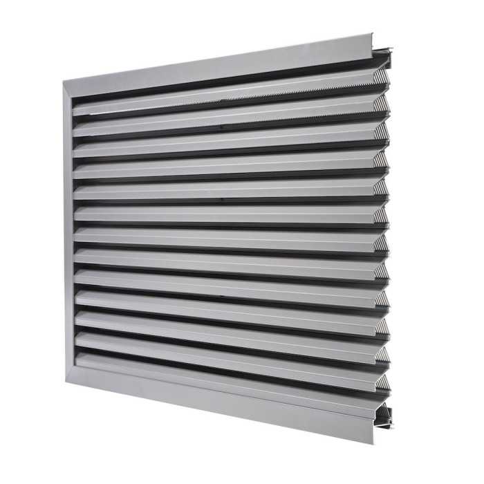 Grille de Ventilation en Aluminium Brut PAS 30Z avec protection contre insectes - 600 x 600 mm