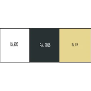 Tôle Acier 75/100 prélaqué d'usine - RAL 9010 - 7016 - 1015