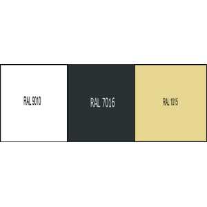 Pliage en Omega Tôle en Acier 75-7016-1015/100 prélaqué BLANC RAL 9010