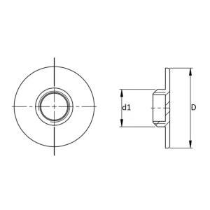 Cape pour vis -  d1: 5.2 mm/ 4.3 mm