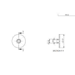 Cape pour vis -  d1: 5.2 mm/ 4.3 mm
